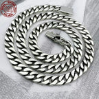 100% Solid S925 Sterling Silver Necklace For Men Women 925 Silver Chains Original Certified Punk Couple Jewelry Gift