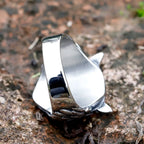 Norse Odin Owl Viking Ring — Stainless Steel