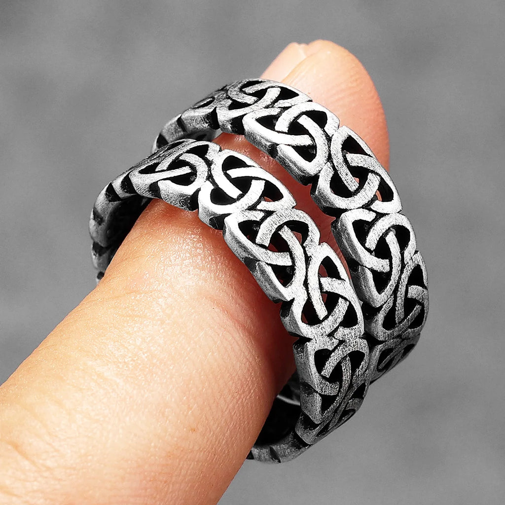 Celtic Knot Hollow Ring Stainless Steel