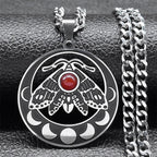 Moon Crescent Pendant Necklace — Stainless Steel