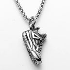 Basketball Shoe Pendant — Stainless Steel
