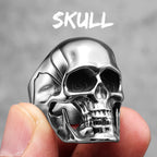 Vintage Punk Gothic All Skull Head Series Stainless Steel Womens Mens Rings Unique for Biker Jewelry Creativity Gift