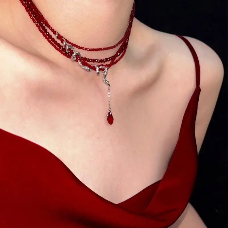 Iced Out Snake Pendant Necklace