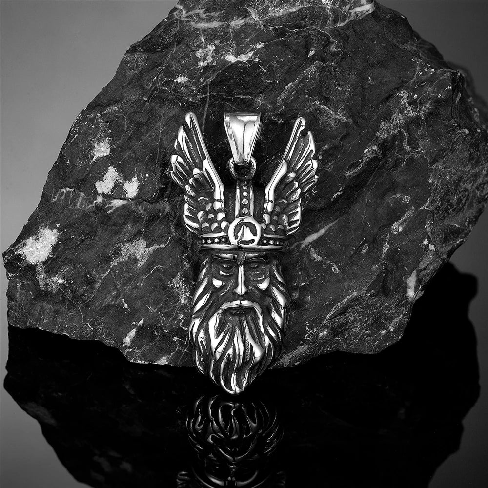 Helm of Awe Viking Amulet Necklace — Stainless Steel