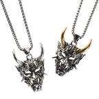 Street Retro Cool Exaggerate Stainless Steel Creative Clavicle Chain Wheat Chain Ox Head Choker Man Necklace