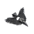 Gothic Crow Skull Stainless Steel Pendant Necklace