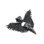 Gothic Crow Skull Stainless Steel Pendant Necklace