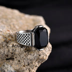 R3351 Men's High Quality Stainless Steel Multiple Color Styles Onyx Rings Jewelry Professional Factory Made