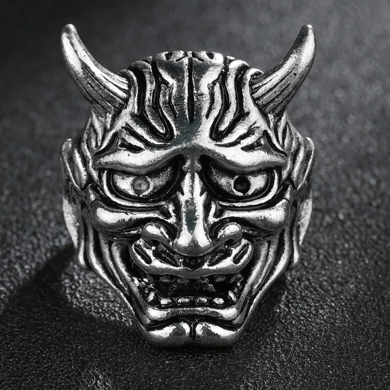 Vintage Goth Black Cross Open Ring for Men Women — Black-Tone