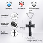 Openable Compartment Cross Pendant — Stainless Steel