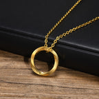 Vnox Retro Niche Viking Mobius Necklaces For Men Stainless Steel Round Pendant With 60cm Rope/Metal Chain Four Color