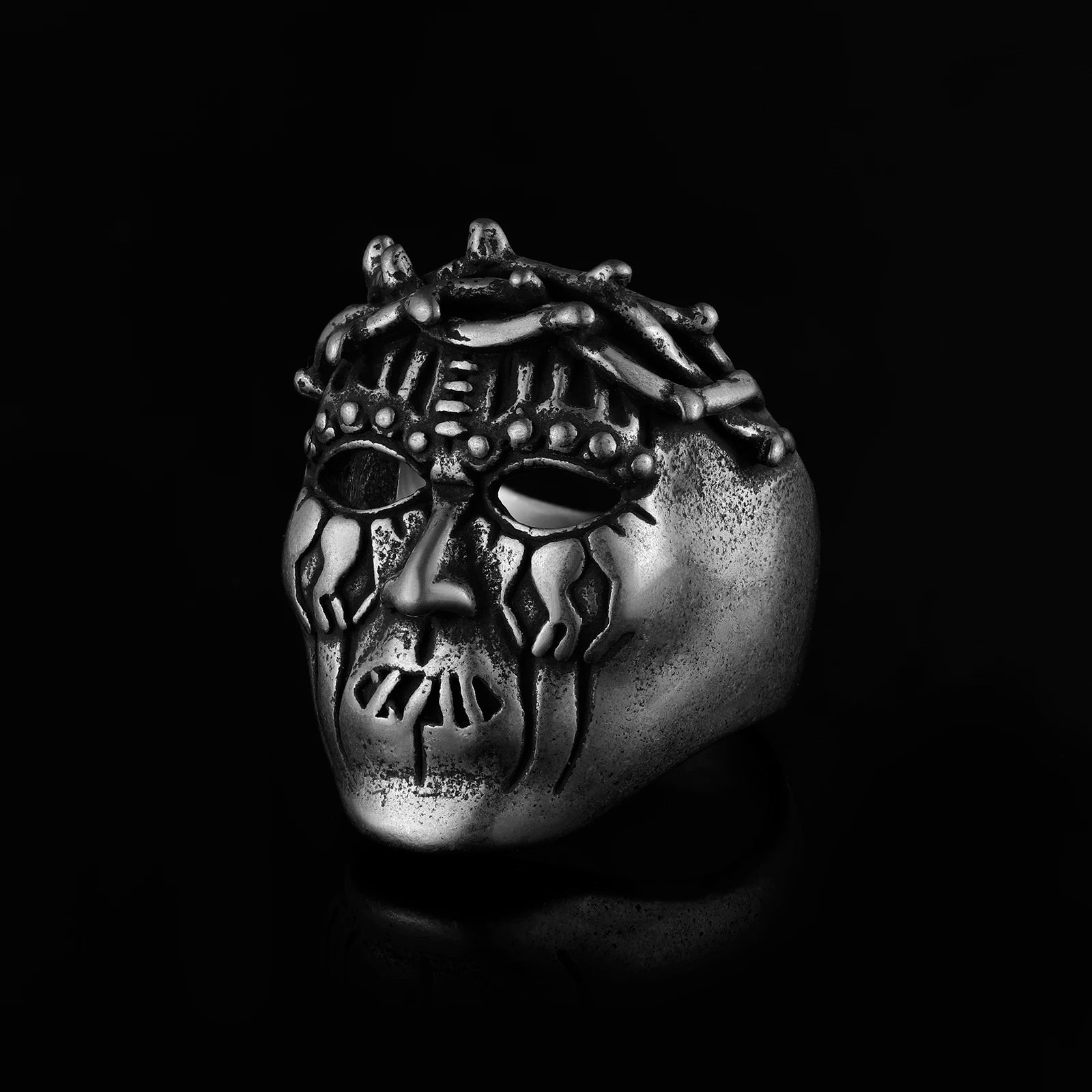 Men's Calvarium Skull Ring Gothic 316L Stainless Steel Biker Ring Motorcycle Band jewellery Party Gift OSR734