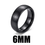 Matte Black Ceramic Wedding Band for Men Women Brushed Minimalist Ring 4mm 6mm 8mm Couple Jewelry
