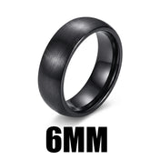 Matte Black Ceramic Wedding Band for Men Women Brushed Minimalist Ring 4mm 6mm 8mm Couple Jewelry