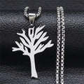 Stainless Steel Box Chain Pendant Necklace Minimal
