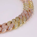 Rose Gold Cuban Chain Necklace Iced Out 10MM