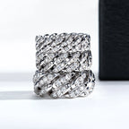 Iced Out Cuban Ring — 925 Silver
