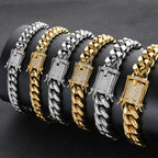 Iced Out Cuban Bracelet Stainless Steel Miami
