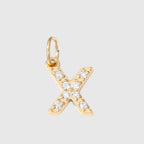 Letter Charm Pendant Necklace — Gold Iced