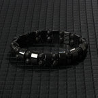Hematite Therapy Stretch Bracelet — Mixed Metal