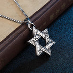 Stainless Steel Hexagram Star Pendant Necklace