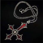 Gothic Inverted Cross Pendant Necklace
