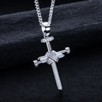 Iced Out Cross Pendant — 925 Silver