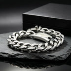 Men Bracelet for Man Stainless Steel Minimalism 13MM Curb Link Chain Men's Bracelets On Hand Bands Jewellery