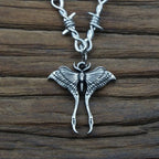 Gothic Death Moth Pendant Necklace