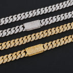 NY 13mm 3 Rows of Fashion Cuban Link Bracelet Iced Out Brass CZ Miami Rectangular Buckle Design Hip Hop Men Jewelry