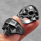 Geometric Skull Ring — Stainless Steel
