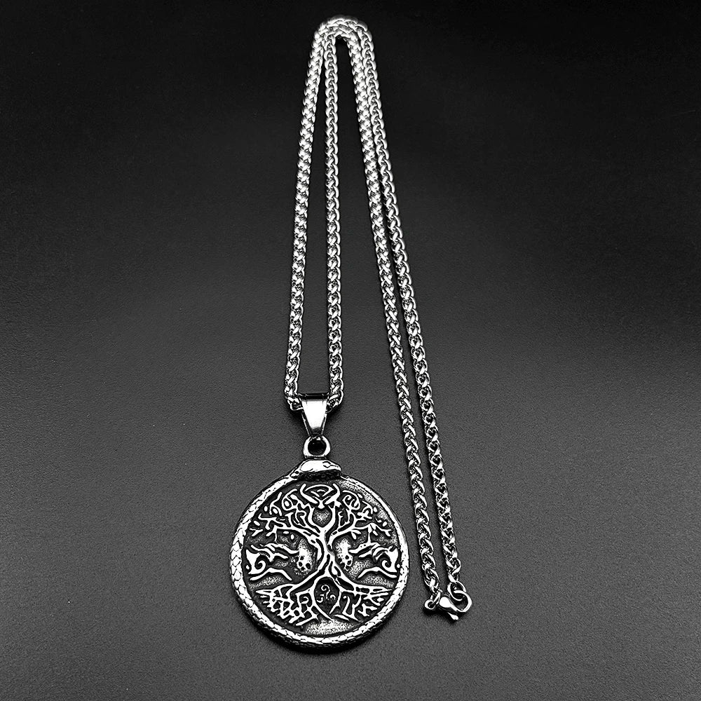 Tree Of Life Steel Pendant Yggdrasil Nordic Punk
