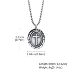 Minimal Cross Pendant — Silver Stainless