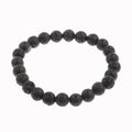 Charm Mens CZ Beaded Bracelets 8mm Bright Black Lava Stone Bracelets Homme Black Matte Bracelets For Women Dropshipping