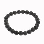 Charm Mens CZ Beaded Bracelets 8mm Bright Black Lava Stone Bracelets Homme Black Matte Bracelets For Women Dropshipping
