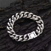 10mm Polished Cuban Chain Bracelet — Stainless Steel