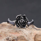 Black Rose Ring — Stainless Steel