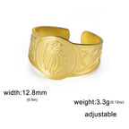 My Shape Lion Rings for Men Punk Celtics Knot Animals Resizable Stainless Steel Finger Ring Nordic Vintage Jewelry