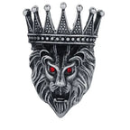 Vintage Lion Crown Brooch — Lapel Pin for Suit & Shirt Collar
