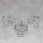 3pcs Eye of Horus Charms DIY Craft Tassels Earrings Necklace Jewelry Making Devil Eye Amulet Stainless Steel Pendant