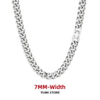 Hip Hop Buckle Cuban Necklace For Man Woman Non Fading Titanium Steel Clavicle Chain Streetwear New Couple Grunge Jewelry Gift
