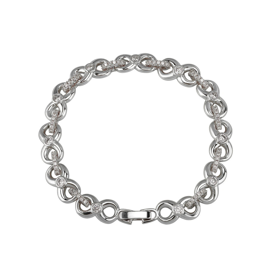 Gold Iced Out Bracelet Statement 8-Inch
