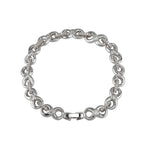 Gold Iced Out Bracelet Statement 8-Inch
