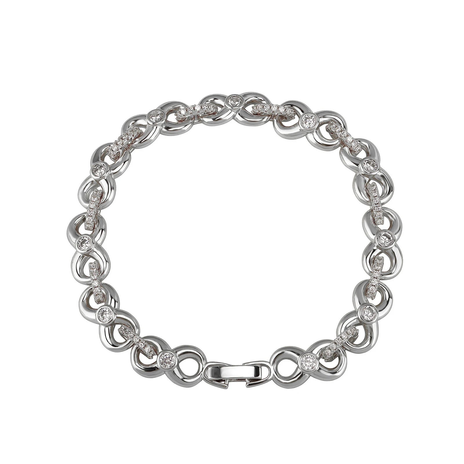 Gold Iced Out Bracelet Statement 8-Inch