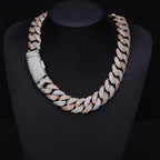 Nuoya Two Tone Mosaic Chain Full CZ Iced Out Necklace Hip Hop Men Rapper Cuban Bracelet Fashion Jewelry Gift
