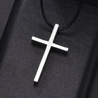 Christian Jesus Cross Necklace For Women Men Stainless Steel Chains Choker Religion Pendants Jewelry Prayer Baptism Gift