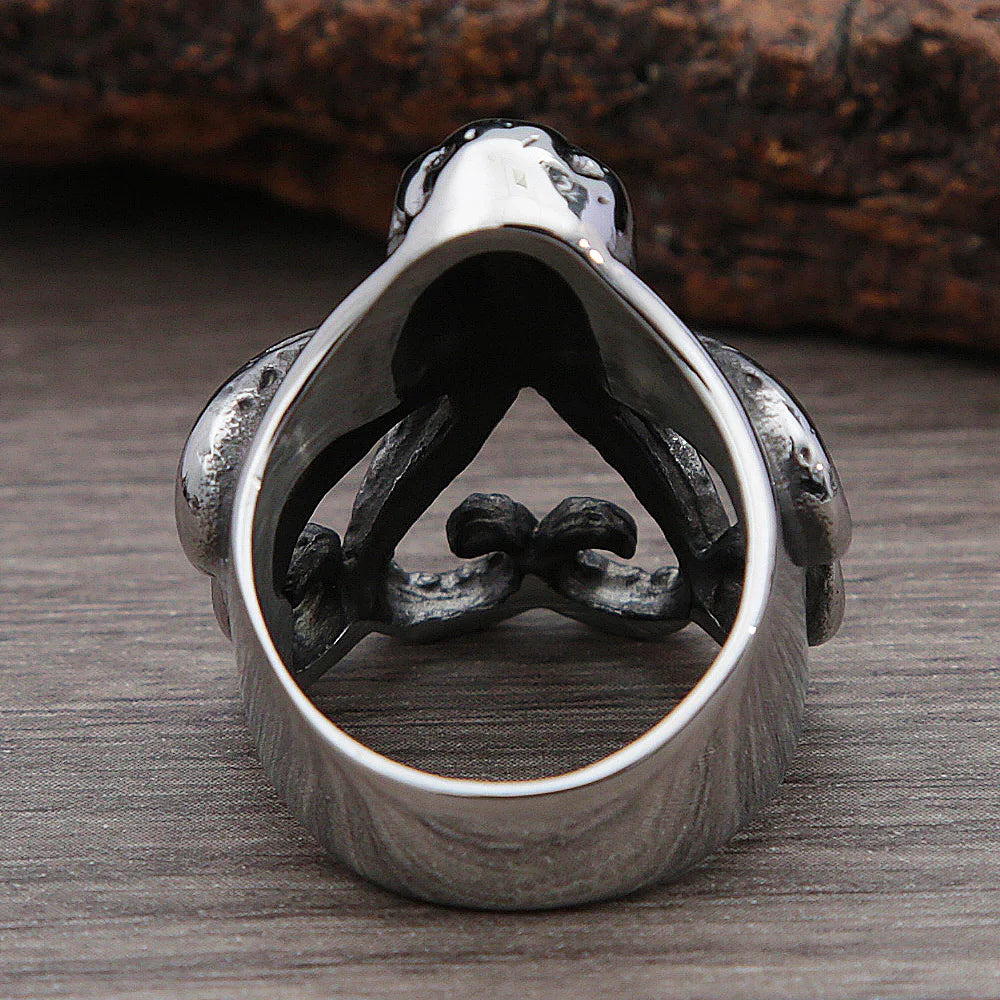 Pirate Skull Octopus Ring — Stainless Steel