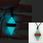 Wood Resin Night Light Pendant Necklace