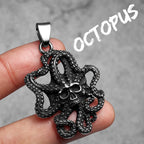 Skull Octopus Tentacles Men Necklace With Pendant Stainless Steel Jewelry for Male Women Punk Hip Hop Accessories Gift Wholesale