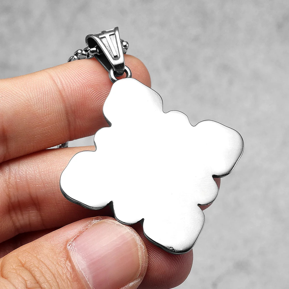 Cross Jesus Pendant Necklace — Stainless Steel